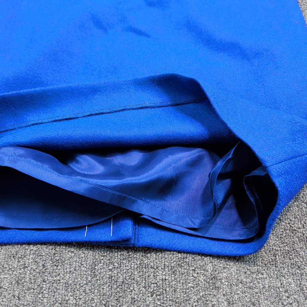 Pure Collection Classic Pencil Skirt 6 Sapphire Blue 100% Wool British Cloth NWT - Picture 5 of 12